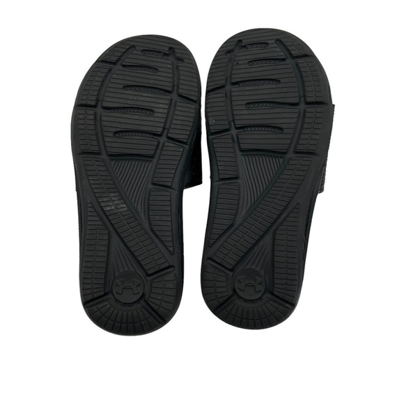 Under Armour Black Pink Surge Ignite IX Memory Foam Slides Size 3 Y Girl's - Picture 7 of 8